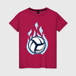 Женская футболка Blue fire ball