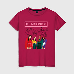 Женская футболка Blackpink Lisa Jisoo Jennie Rose