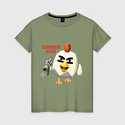 Женская футболка Chicken Gun злой