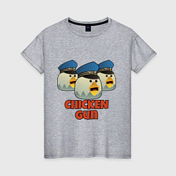 Женская футболка Chicken Gun команда синие