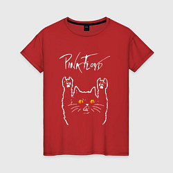 Женская футболка Pink Floyd rock cat