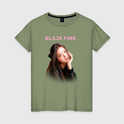 Женская футболка Джису блэкпинк