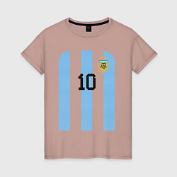 Женская футболка Месси сборная Аргентины ЧМ 2022