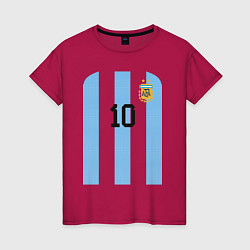 Женская футболка Месси сборная Аргентины ЧМ 2022