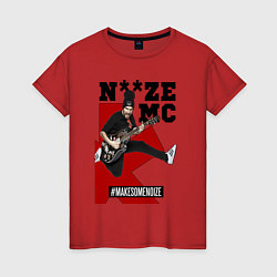 Футболка хлопковая женская Noize MC - guitarist, цвет: красный