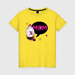 Женская футболка Mom chicken курочка мама