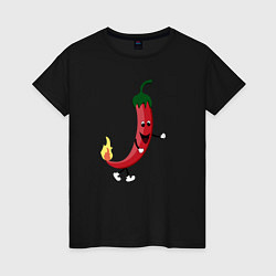 Женская футболка Крутой мексиканский перец с огоньком