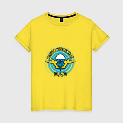 Футболка хлопковая женская ВДВ символ, цвет: желтый