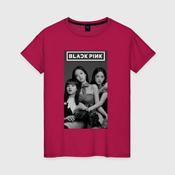 Женская футболка Blackpink black and white