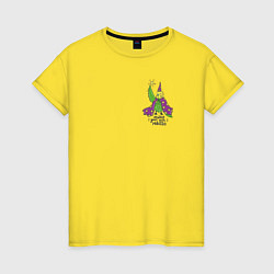 Женская футболка Волнистый попугай волшебник