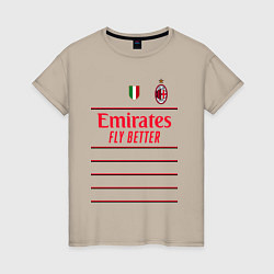Женская футболка ФК Милан форма 2223 гостевая