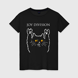 Женская футболка Joy Division rock cat