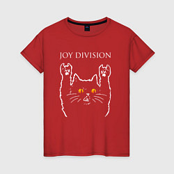 Женская футболка Joy Division rock cat