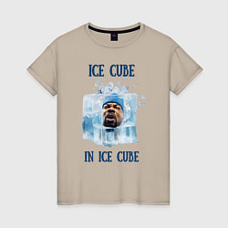 Женская футболка Ice Cube in ice cube