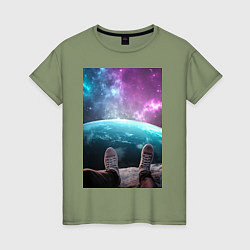 Женская футболка Шаг в космосе