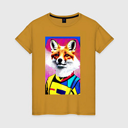 Женская футболка Fox - pop art - fashionista