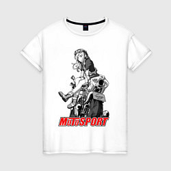 Женская футболка Moto girl