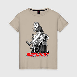 Женская футболка Moto girl