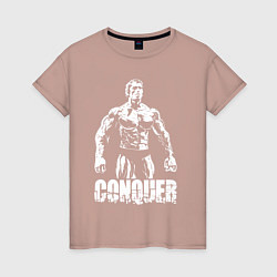 Женская футболка Arnold conquer