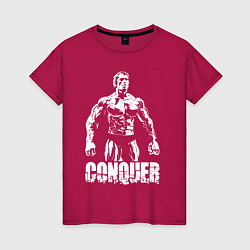 Футболка хлопковая женская Arnold conquer, цвет: маджента