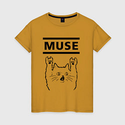 Женская футболка Muse - rock cat