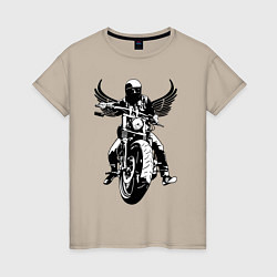 Женская футболка Biker wings