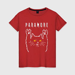 Женская футболка Paramore rock cat