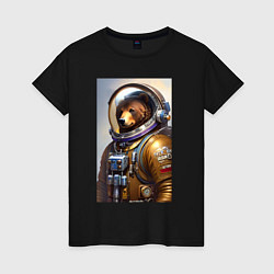 Женская футболка Медведь космонавт - нейросеть