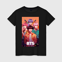 Женская футболка BTS kpop anime