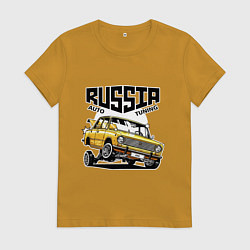 Женская футболка Russia tuning car
