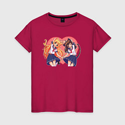 Женская футболка Неко: Аки и Куро