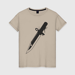 Женская футболка CS нож