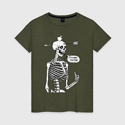 Женская футболка Skeleton - i am fine