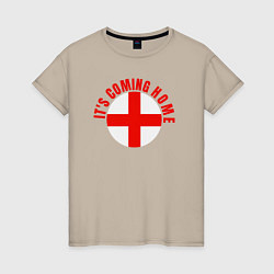 Женская футболка Coming home England