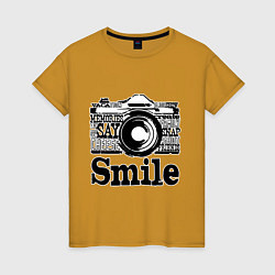 Женская футболка Smile camera