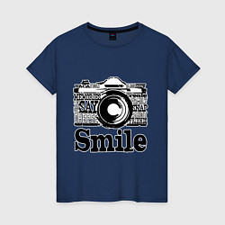 Женская футболка Smile camera