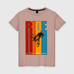 Женская футболка MTB - ride