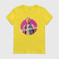 Футболка хлопковая женская Барбигеймер Роберт, цвет: желтый