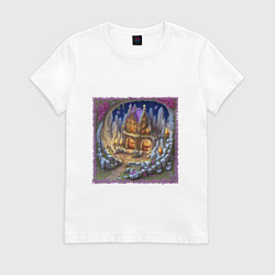 Женская футболка Волшебный город в прямоугольнике