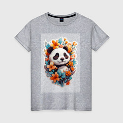 Женская футболка Черно-белая панда