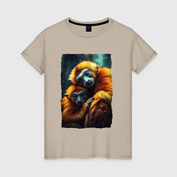 Женская футболка Игрунковые обезьянки