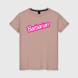Женская футболка Барби варвар - барбариан
