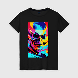 Женская футболка Cool skull - pop art