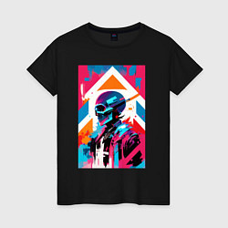 Женская футболка Cyber skull - pop art