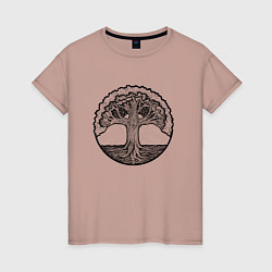 Женская футболка Иггдрасиль мифологическое дерево