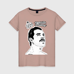 Женская футболка Freddie Mercury head