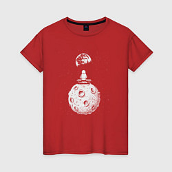 Женская футболка Moon spaceman