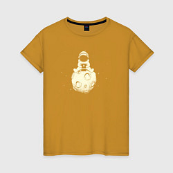 Женская футболка Лунный космонавт