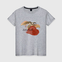 Женская футболка Мотылек с сердцем