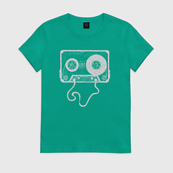 Женская футболка Кассетка